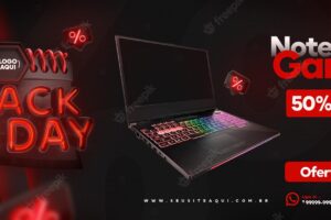 Banner black friday in portuguese 3d render for marketing campaign in brazil