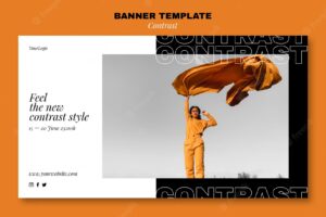 Banner template for contrasting style