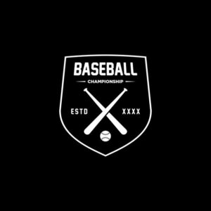 Baseball badge logo vector illustration