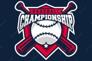 Baseball championship vector sports logo design