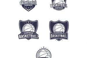 Basket ball logo set