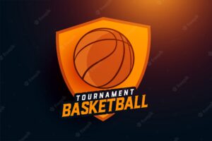 Basketball tournament sports team logo concept