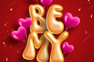 Be my valentine's day editable text effect