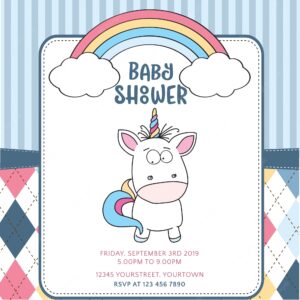 Beautiful baby shower card template