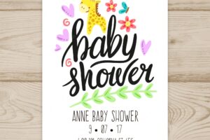 Beautiful baby shower card template