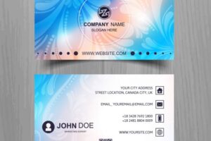 Beautiful business card with color effects