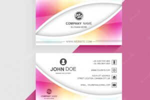 Beautiful colorful business card template design