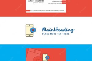 Beautiful love chat logo and business card.