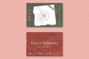Beauty business card template design