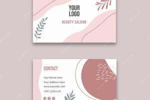 Beauty saloon double-sided businesscard h