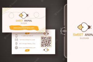 Bee template business card brand for your company