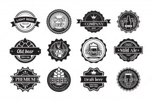 Beer logos set