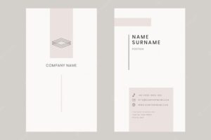 Beige business card  editable template