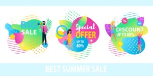 Big sale special offer best discount banner set