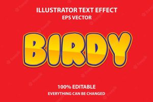 Birdy editable text effect