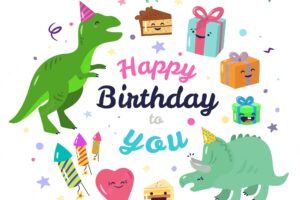 Birthday background with elements