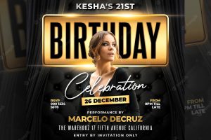 Birthday celebration party flyer social media post and instagram web banner