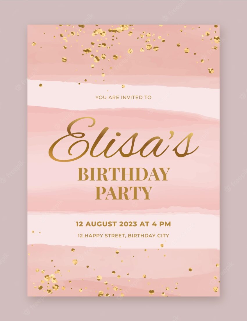 Birthday invitation template
