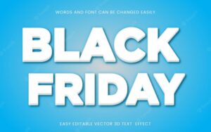 Black friday 3d text style design