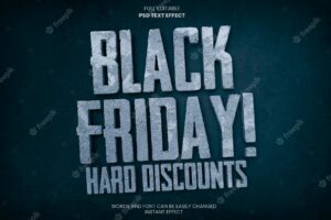 Black friday stone text effect