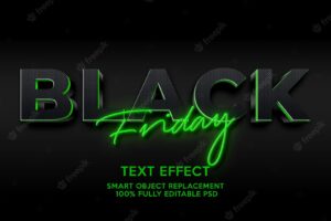 Black friday text effect template