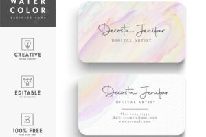 Black and white color abstract style business card template