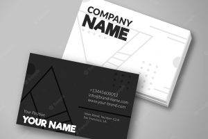 Black and white company card