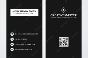 Blackish business card