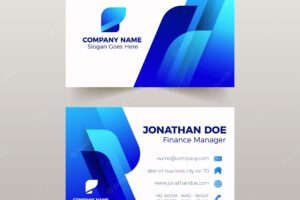 Blue abstract business card template