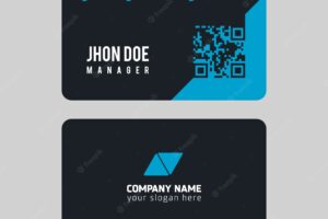 Blue business card design