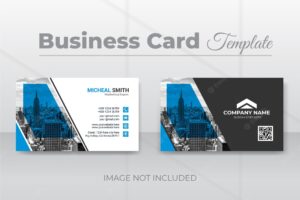 Blue color  business card template