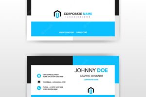 Blue creative corporate card