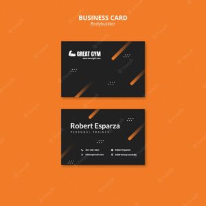 Body building training business card template