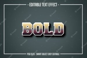 Bold modern text style  font effect