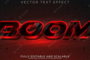 Boom text effect editable speed and race text style