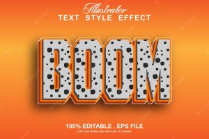 Boom text effect editable