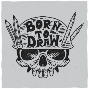 Born to draw poster