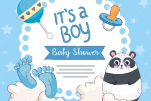 Boy baby shower card