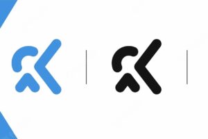 Branding identity corporate vector logo k design