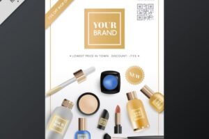 Brochure of realistic beauty products