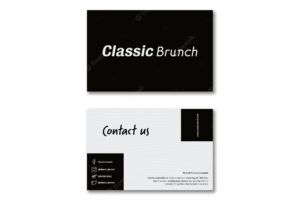 Brunch concept business card template