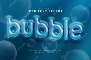 Bubble 3d glossy text effect