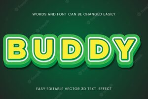Buddy 3d text style