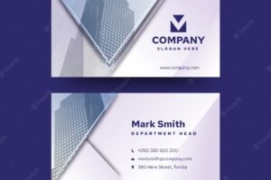 Business card abstract template with photo