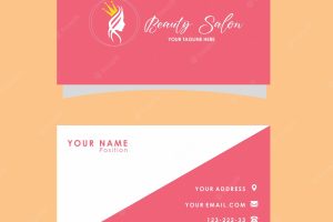 Business card for beauty salons