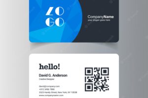Business card design with company logo with creative design