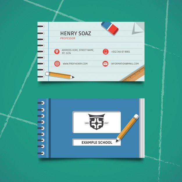 Business card for education