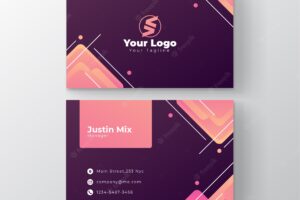 Business card gradient template
