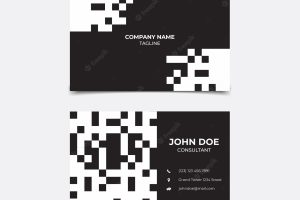 Business card monochrome concept
