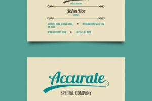 Business card, retro style
